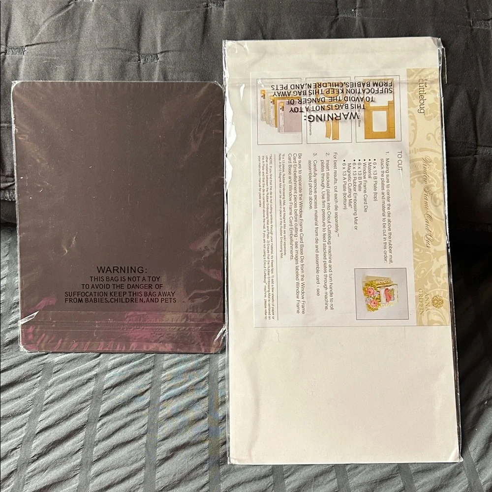 Bundle of Cricut Cuttlebug Anna Griffin Magnetic Cutting Mat & Window Frame Dies